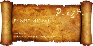 Pikó Ábel névjegykártya