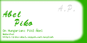 abel piko business card